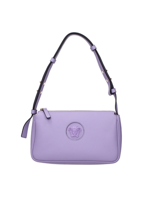 Versace Purple Leather Shoulder Bag