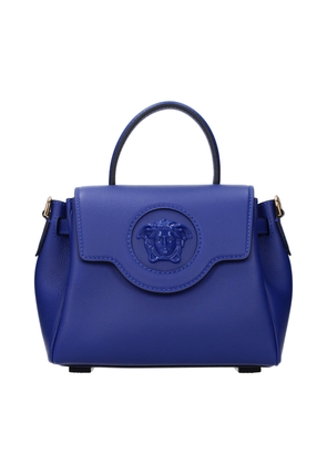 Versace Blue Leather Handbag