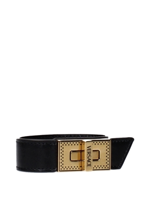 Versace Black Leather Bracelet