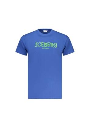Iceberg Blue Cotton Men's T-Shirt - S