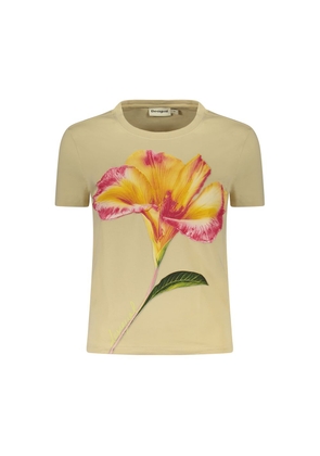Desigual Beige Cotton Women T-Shirt - XS