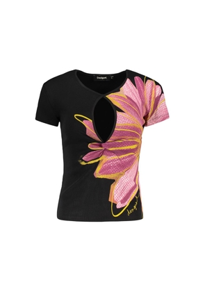 Desigual Black Cotton Women T-Shirt - XS