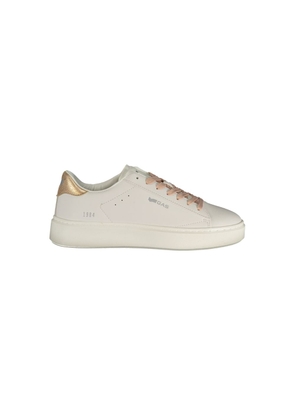 Gas White Polyester Athletic Sneakers - EU35/US5
