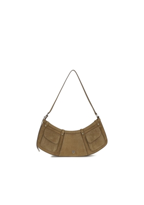 PINKO Beige Calf Leather Bos Taurus Shoulder Bag
