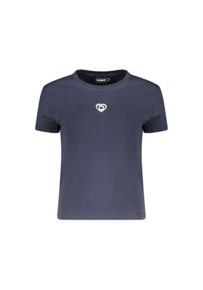 Desigual Blu Cotton Women T-Shirt - XS