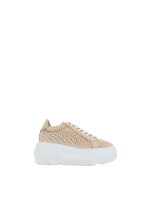 Casadei Beige Other Fibres Chunky Sneakers - EU36/US6