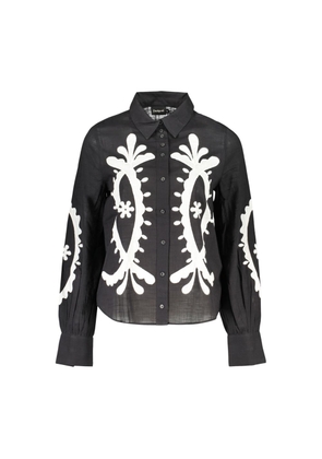 Desigual Black Cotton Pattern Shirt - XS