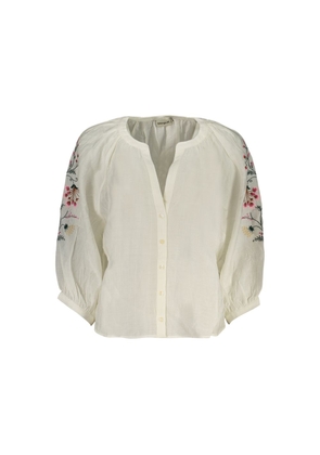 Desigual White Viscose Blouse - XS