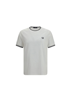 Fred Perry White Cotton T-Shirt - L