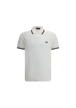 Fred Perry White Cotton Polo Shirt - L