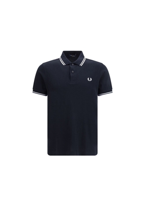Fred Perry Blue Cotton Polo Shirt - L