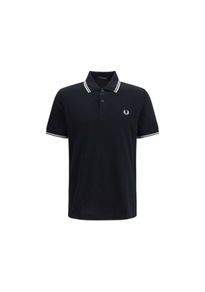 Fred Perry Black Cotton Polo Shirt - L