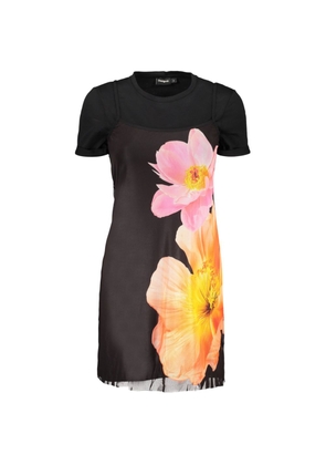 Desigual Black Cotton Casual Dress - XS