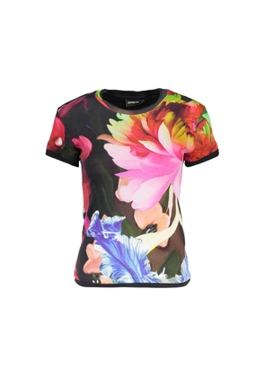 Desigual Black Cotton Women T-Shirt - XS