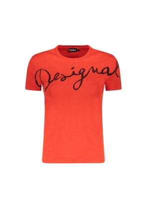 Desigual Red Cotton Women T-Shirt - XS