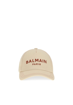 Balmain Beige Cotton Cap (Baseball Hat) - UNI