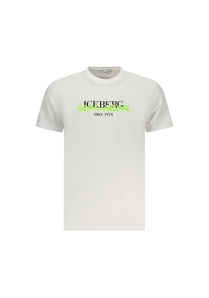 Iceberg Bianco Cotton Men T-Shirt - S