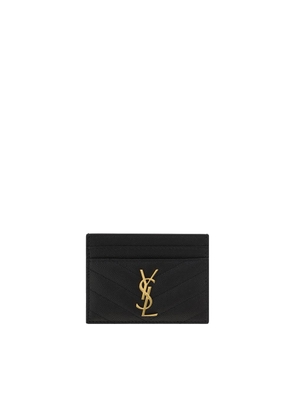 Saint Laurent Black Calf Leather Bos Taurus Cardholder