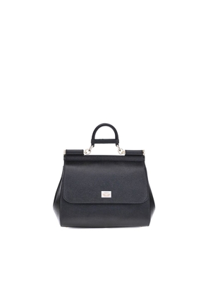 Dolce & Gabbana Black Calf Leather Bos Taurus Shoulder Bag