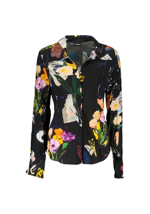 Desigual Nero Viscose Women Shirt - XS