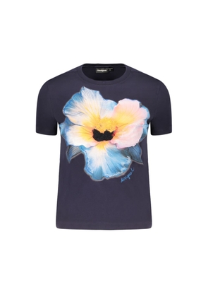 Desigual Blue Cotton Women T-Shirt - XS