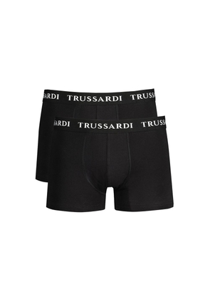 Trussardi Nero Cotton Men's Boxer Brief - L