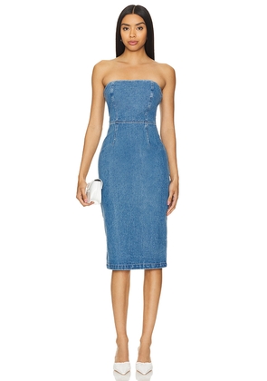 Bardot Vanda Midi Dress in Denim-Medium. Size 4. Also in 2.