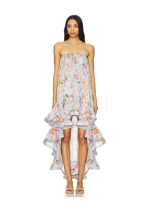 HEMANT AND NANDITA X Revolve High Low Long Dress in Blue. Size XL. Also in M.