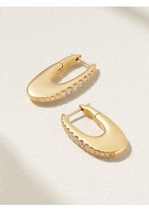 MELISSA KAYE - Lulu Medium 18-karat Gold Diamond Hoop Earrings - One size