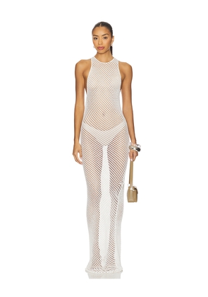 EAVES Mallie Maxi Dress in Ivory. Size L. Also in M, S, XL, XS, XXS.