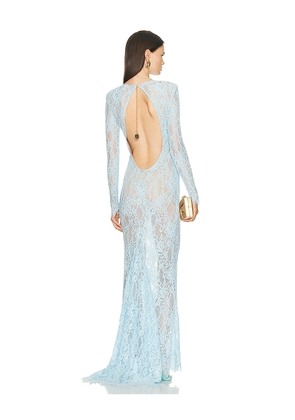 Bronx and Banco Electra Lace Gown in Baby Blue. Size L. Also in M, S, XL.
