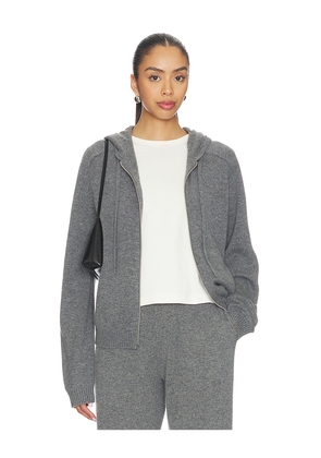EAVES x Jasmine Tookes Milah Wool Cash Zip Up in Grey. Size L. Also in M, S, XL, XS, XXS.