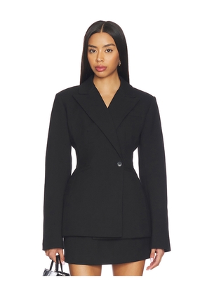 EAVES x Jasmine Tookes Kari Classic Suiting Blazer in Black. Size L. Also in M, S, XL, XS, XXS.