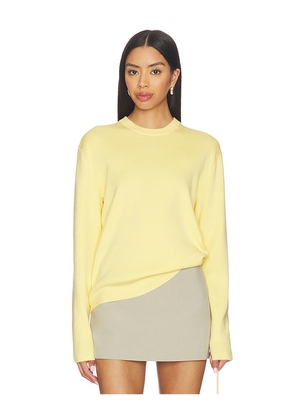 EAVES Cydnee Oversized Sweater in Lemon. Size L. Also in M, S, XL, XS, XXS.