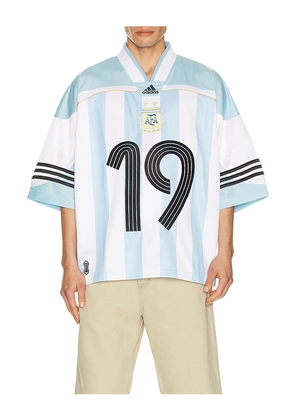 adidas Originals AFA Argentina 19 World Cup Jersey in Baby Blue. Size L. Also in M, S.