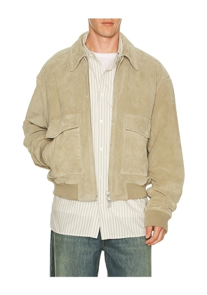 AGOLDE Emil Bomber in Brown. Size L. Also in M, S, XL/1X.