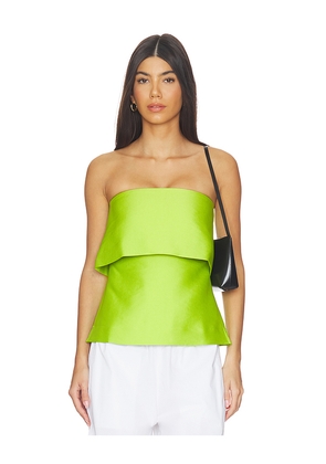 ALIGNE Felix Satin Strapless Top in Green. Size 10. Also in 2, 4, 6, 8.
