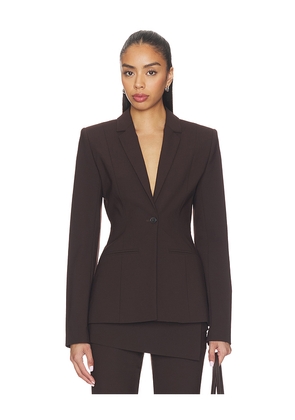 EAVES x Jasmine Tookes Filipa Tailored Blazer in Brown. Size L. Also in M, S, XL, XS, XXS.