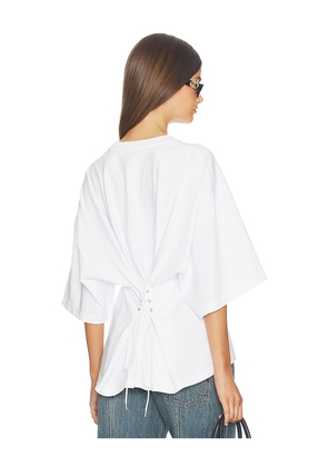 AGOLDE Ellery Tee Shirt in White. Size L. Also in M, S, XS.