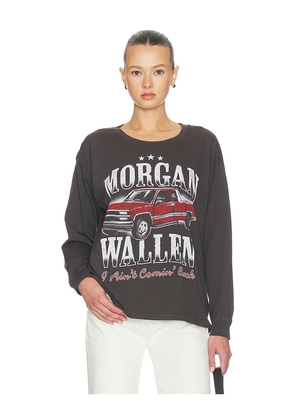 DAYDREAMER Morgan Wallen Ain't Coming Back Merch Long Sleeve Top in Charcoal. Size L. Also in M, S, XL, XS.
