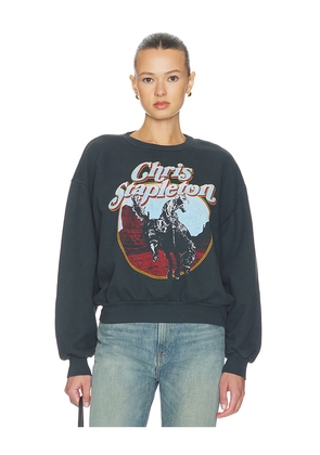 DAYDREAMER Chris Stapelton Horse Oversized Crew Sweatshirt in Black. Size L/XL. Also in S/M.
