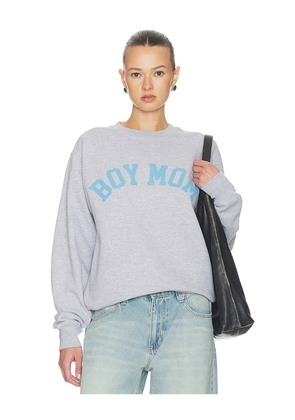 DEPARTURE Boy Mom Sweatshirt in Grey. Size L. Also in M, S.