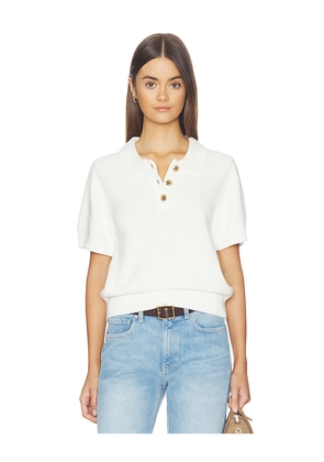 DL1961 May Polo Shirt in White. Size L. Also in M, S, XS.