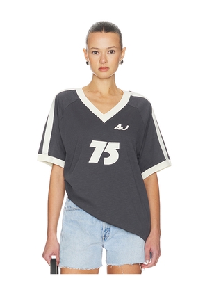 Araminta James Motor Slub Tee in Grey. Size M. Also in S, XL, XS.