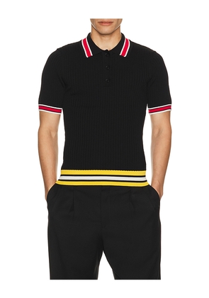 Entire Studios Ribbed Polo in Black. Size L. Also in M, S, XL/1X.