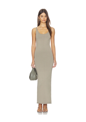 Entire Studios Undone Knit Midi Dress in Taupe. Size L. Also in M, S, XS, XXS.