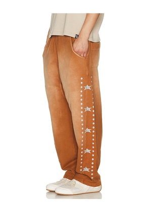 Barriers Worldwide x Jimi Hendrix Buster Sweatpants in Burnt Orange. Size L. Also in M, S, XL/1X.