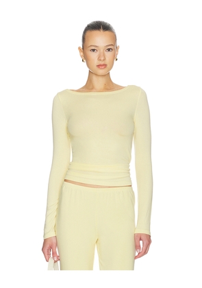 Artless Forever Lane Boatneck Top in Lemon. Size L. Also in M, S, XL, XS, XXS.