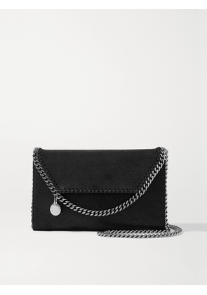 Stella McCartney - The Falabella Mini Vegetarian Textured-leather Shoulder Bag - Black - One size