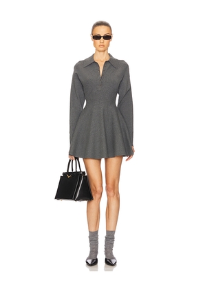 Helsa Saffron Mini Knit Dress in Grey. Size S. Also in L, XS.